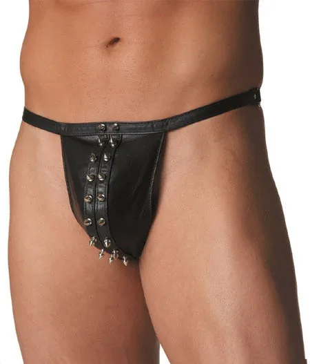 2016 модные сексуальные мужские бандаж имитация кожаное бикини стринги нижнее