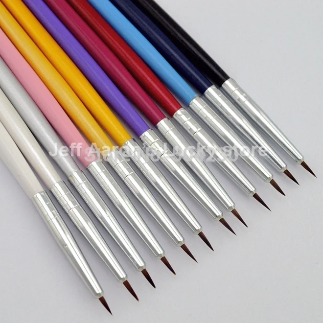

12 PCS Nail Art Brush Set Acrylic Drawing Liner Pen Nail Brushes Beauty Tool