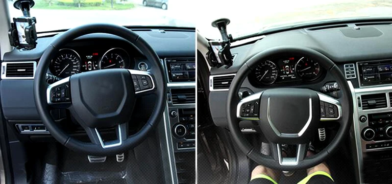

For Land Rover Discovery Sport 2015 2016 2017 ABS Matte Interior Steering Wheel U Shape Cover Trim 1pcs