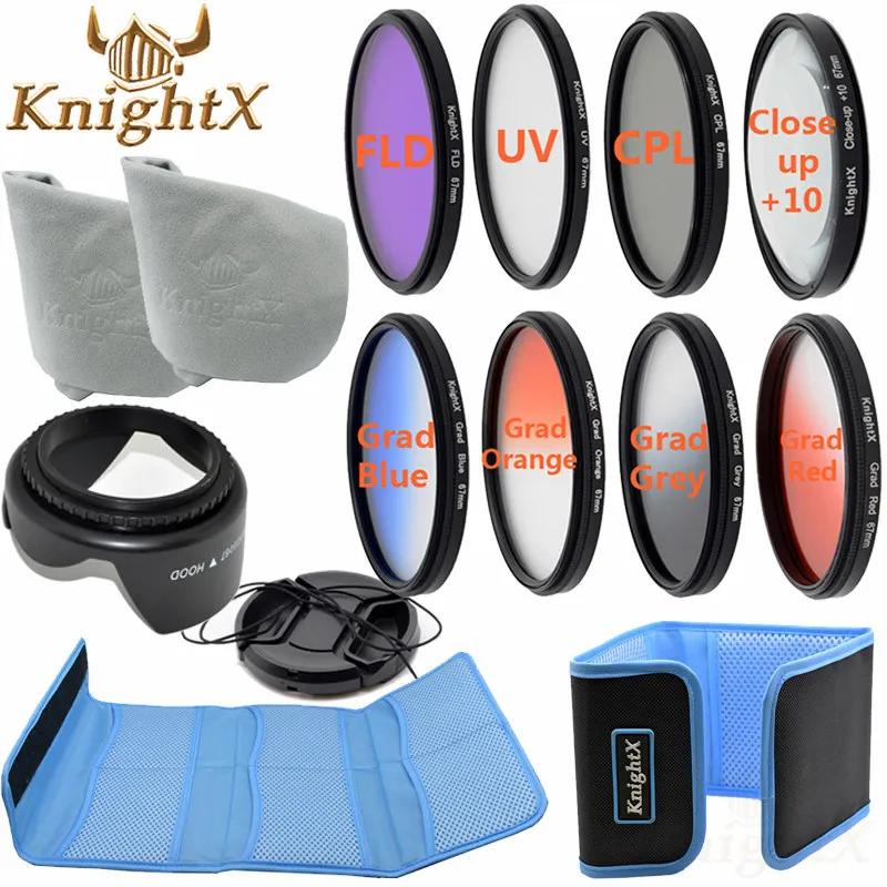 Набор звездных фильтров KnightX 49 мм 52 55 58 67 FLD UV CPL ND Line для камеры Nikon Canon t5 700d d3200 d3100