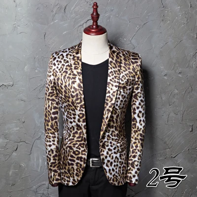 Мужской повседневный костюм с драконом красный золотой Блейзер большого размера