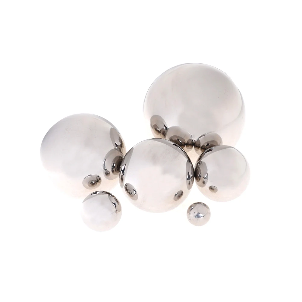 High Gloss Glitter Stainless Steel Ball Sphere Mirror Hollow Ball 16mm~150mm Home Garden Decoration Supplies Ornament