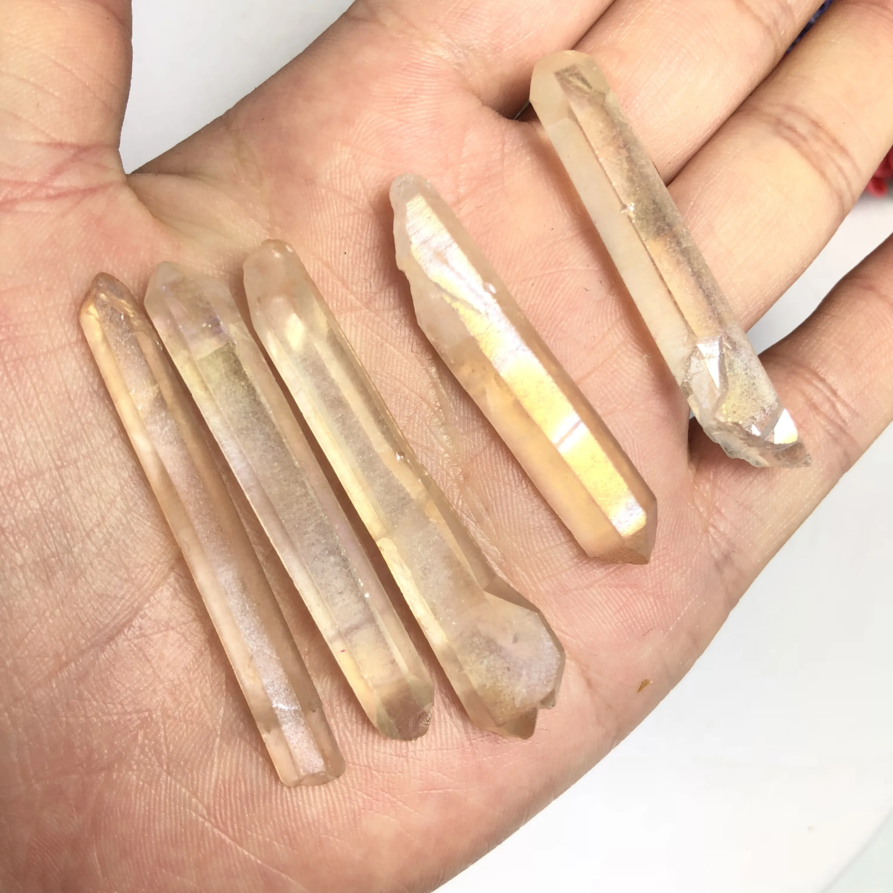 Natural unique white crystal column irregular stone pendant suitable for women DIY necklace the treatment of reiki | Дом и сад