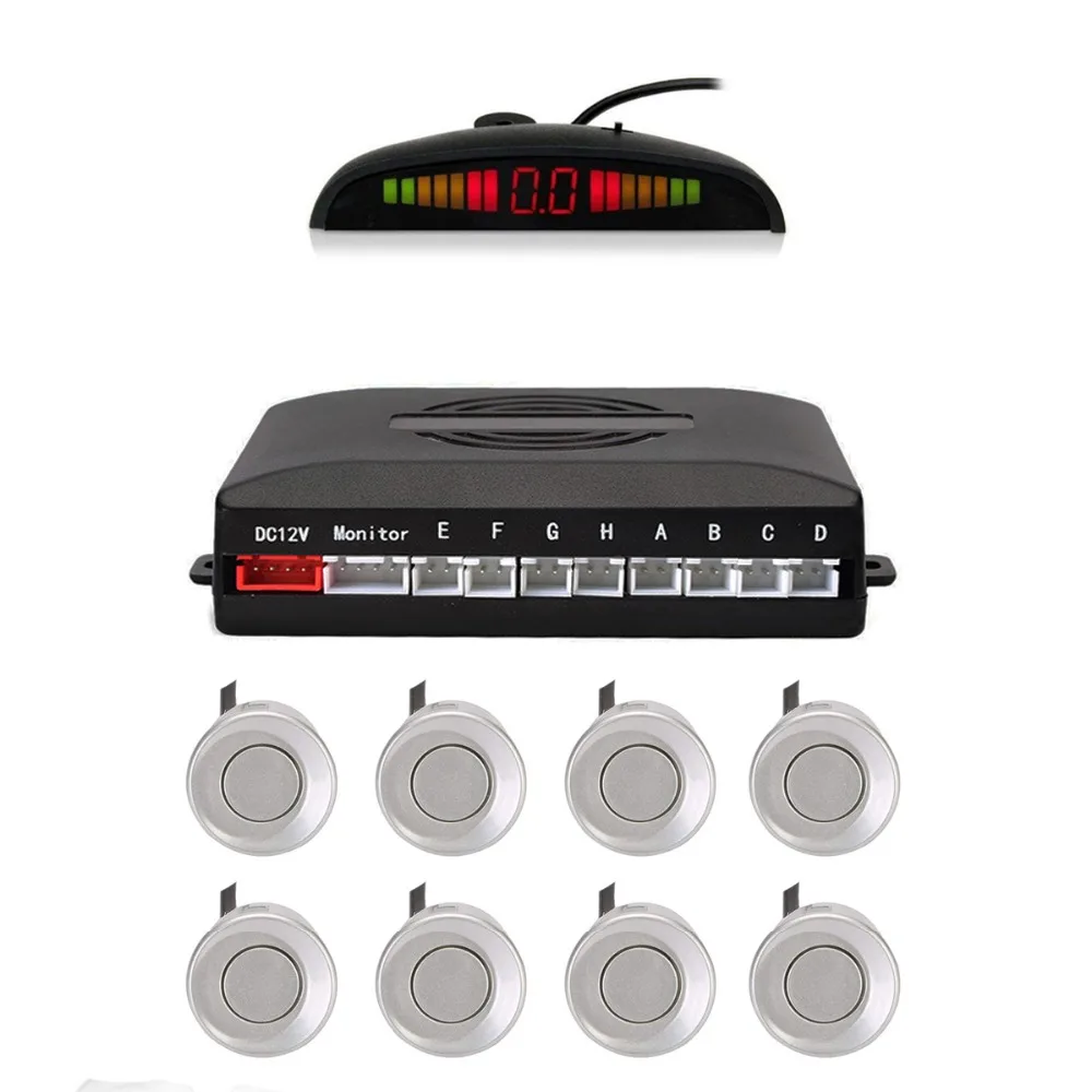 Автомобильная реверсивная парковочная радарная система с 8 датчиками парковки