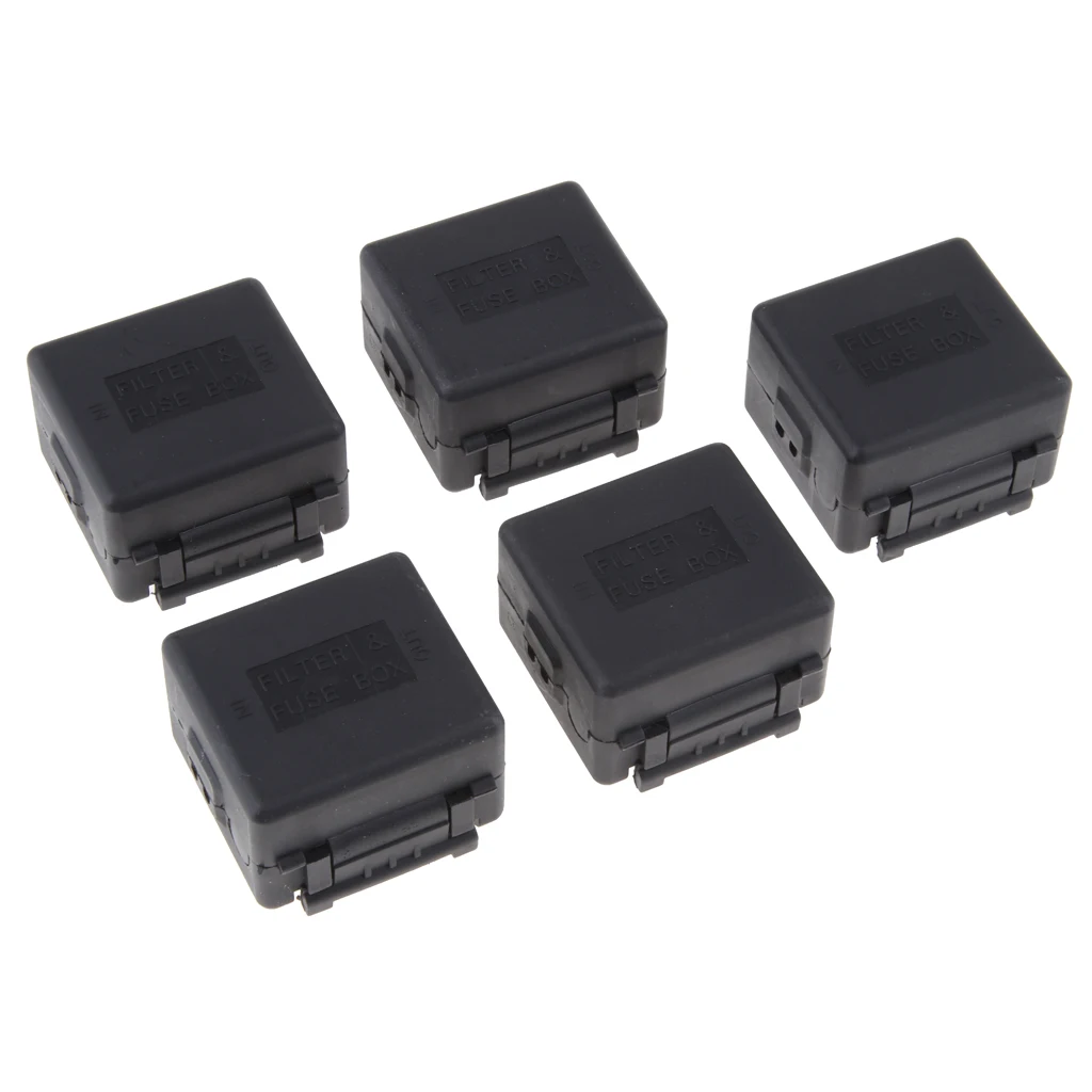 5 Set Fuse Housing Box Case Cover Protector For Automobile And Motorcycle Applications &amp Built-in Fuses 42*26*38mm | Автомобили и