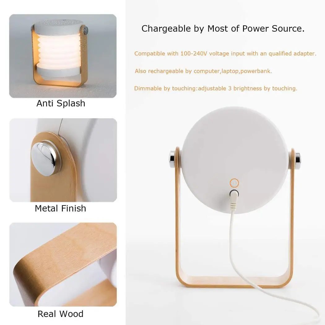 Фонарь для кемпинга портативный usb зарядный стол приглушенный Ночной светильник