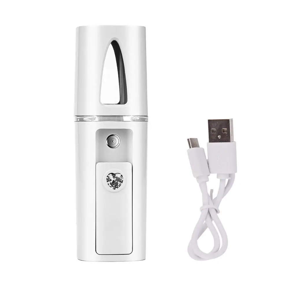 White Мини-распылитель для лица Nano для увлажнения тела, USB, распылитель, пароварка, новинка, для женщин, для лица, Nano, портативный, для увлажнения, для ухода за кожей - Цвет: White