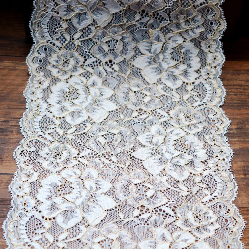 2 ярда ширина 16 5 см золотая нить эластичная кружевная отделка аксессуары для