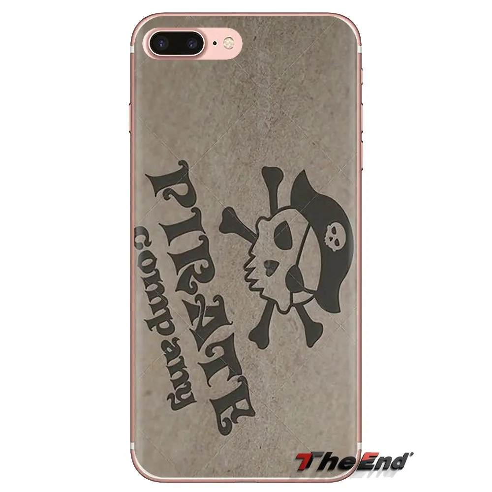 For iPod Touch Apple iPhone 4 4S 5 5S SE 5C 6 6S 7 8 X XR XS Plus MAX Under the Black Pirate Skull Flag Silicone Phone Skin Case |