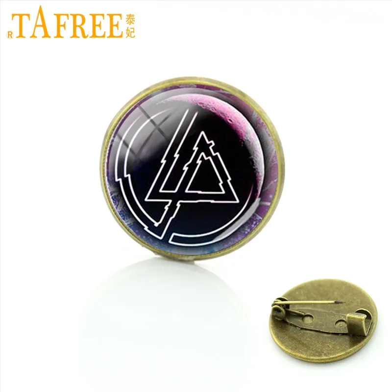 TAFREE, Винтажная брошь Linkin Park, полосы, логотип, булавки, Честер Беннингтон, группа, античная бронза, покрытая, для мужчин и женщин,, ювелирное изделие LK04 - Окраска металла: LK04