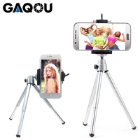 gaqou portable mini tripod for iphone with mobile phone holder stand flexible tripods for gopro action camera bracket