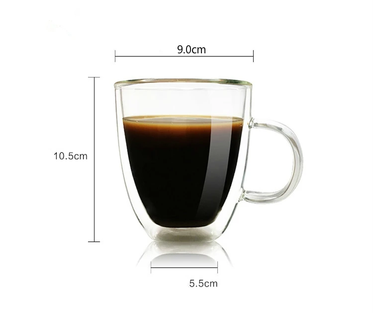 Bodum кофейные кружки из жаропрочного стекла с двойными стенками, кофейное стекло с высоким бором, Термостойкое стекло es, пивная чашка во французском стиле, кружка объемом 350 мл