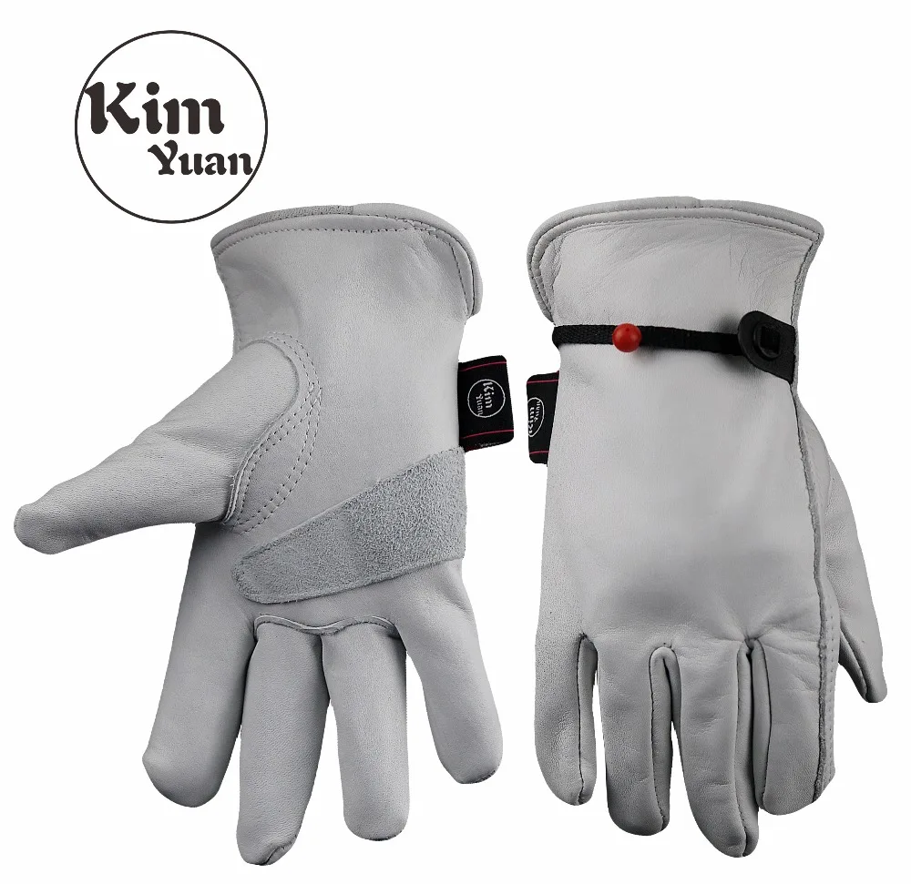 

KIM YUAN 001/002 Cowhide Gardening Work Gloves for Planting Flower Arrangement