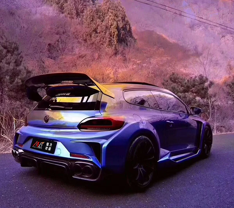 Для Volkswagen Scirocco Высокое качество FRP Материал грунтовка цвет автомобиля задняя крыша губы крыло спойлер для Volkswagen Scirocco 2010