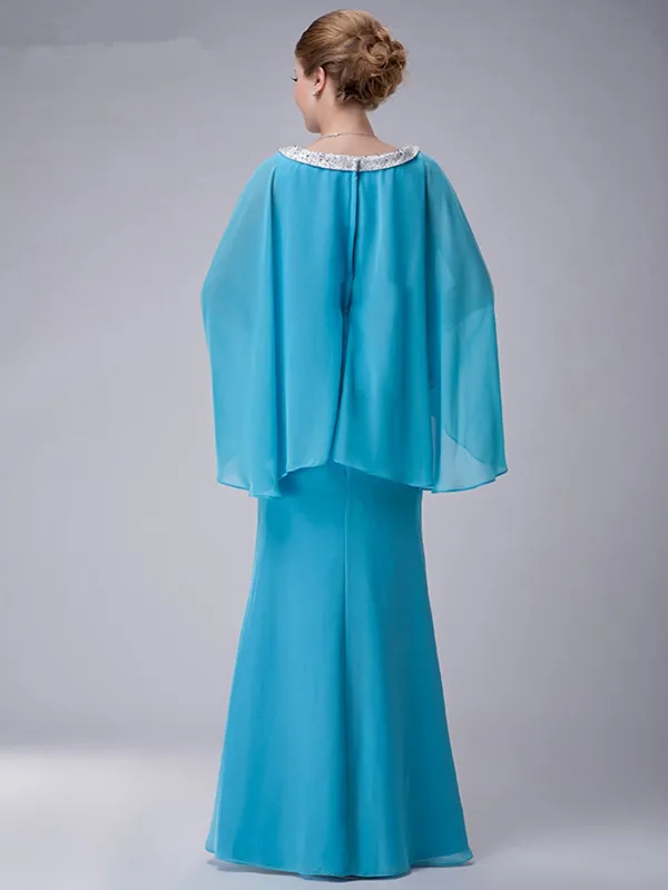 Синие платья для матери невесты шифоновое платье футляр с бусинами и жакетом