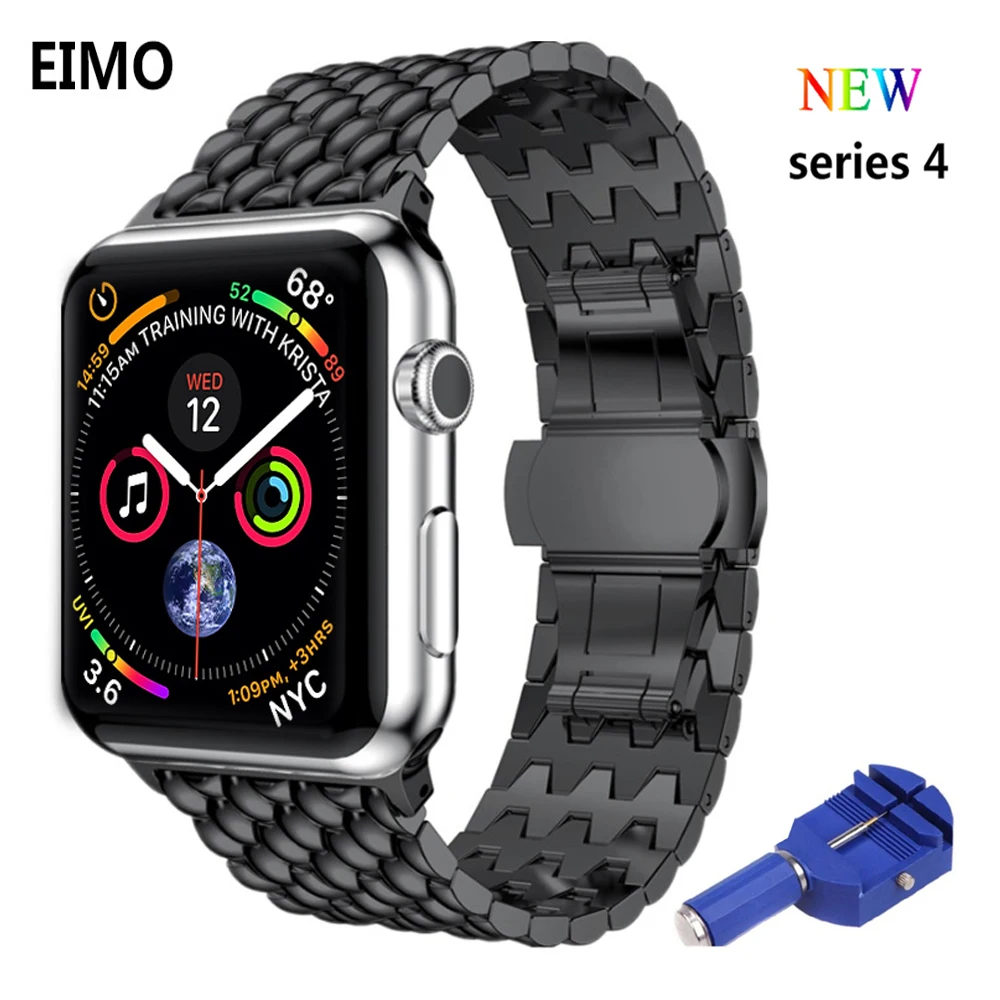 Браслет для Apple watch band 4 44 мм 40 мм correa aple watch 42 мм 38 мм ремешок из нержавеющей стали ремешок для наручных часов Iwatch 4 3 2 1