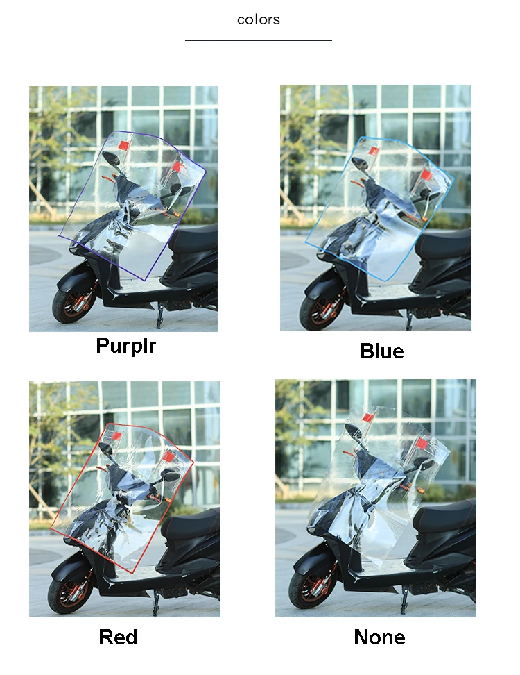 Electric Vehicle Transparent Windshield Motorcycle Widening and Thickening High Definition Front Gear |
