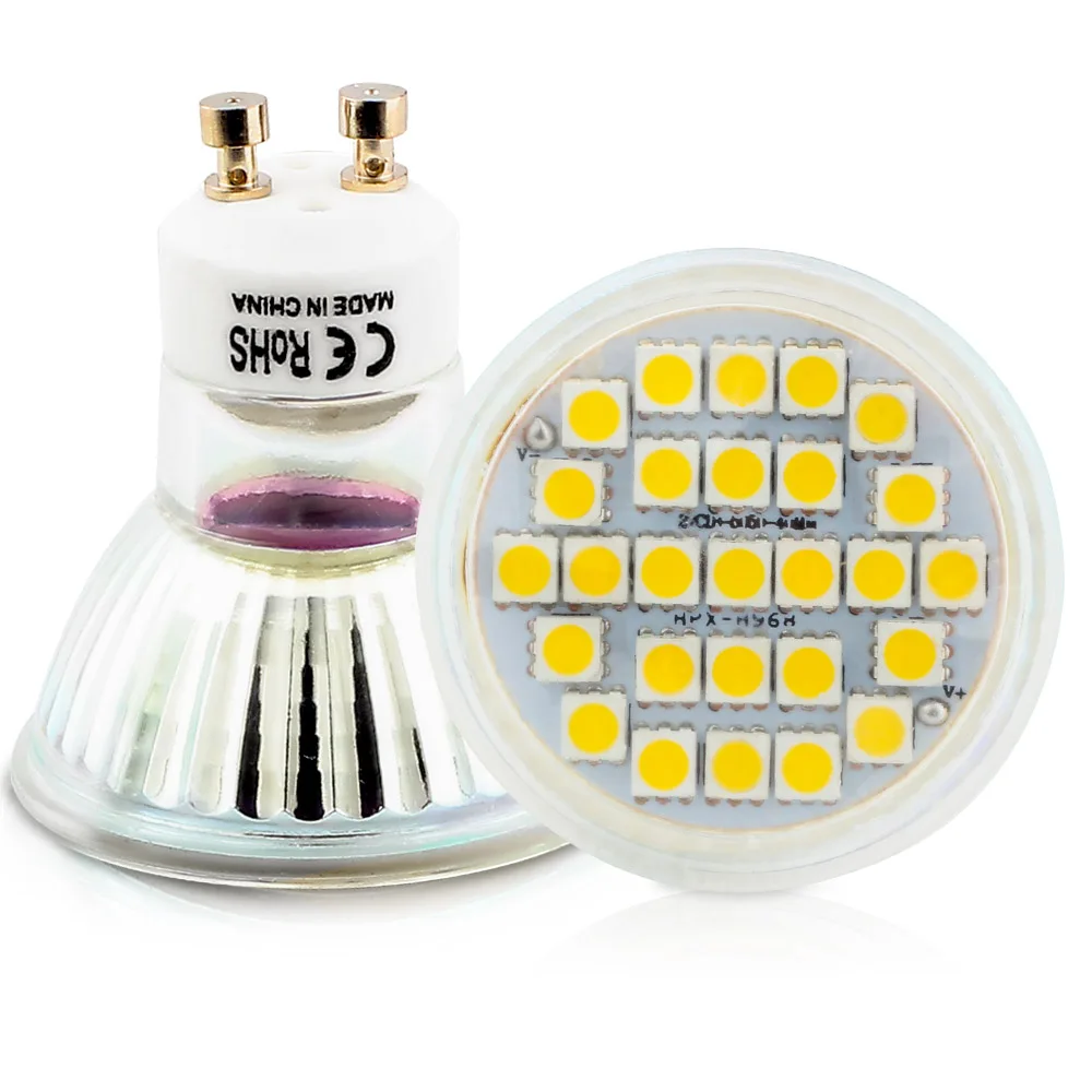 1x GU10 5050 SMD 27 светодиодный 7 Вт белый/теплый белый прожектор Точечные светильники