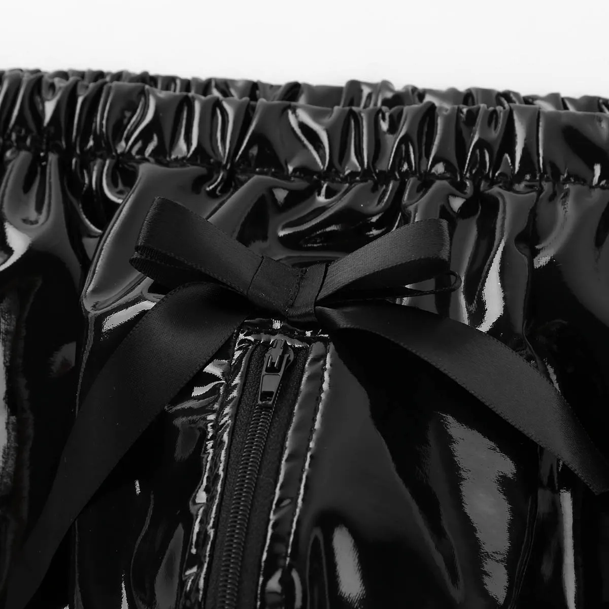 Мужское нижнее белье эротические Трусы из лакированной кожи с высоким