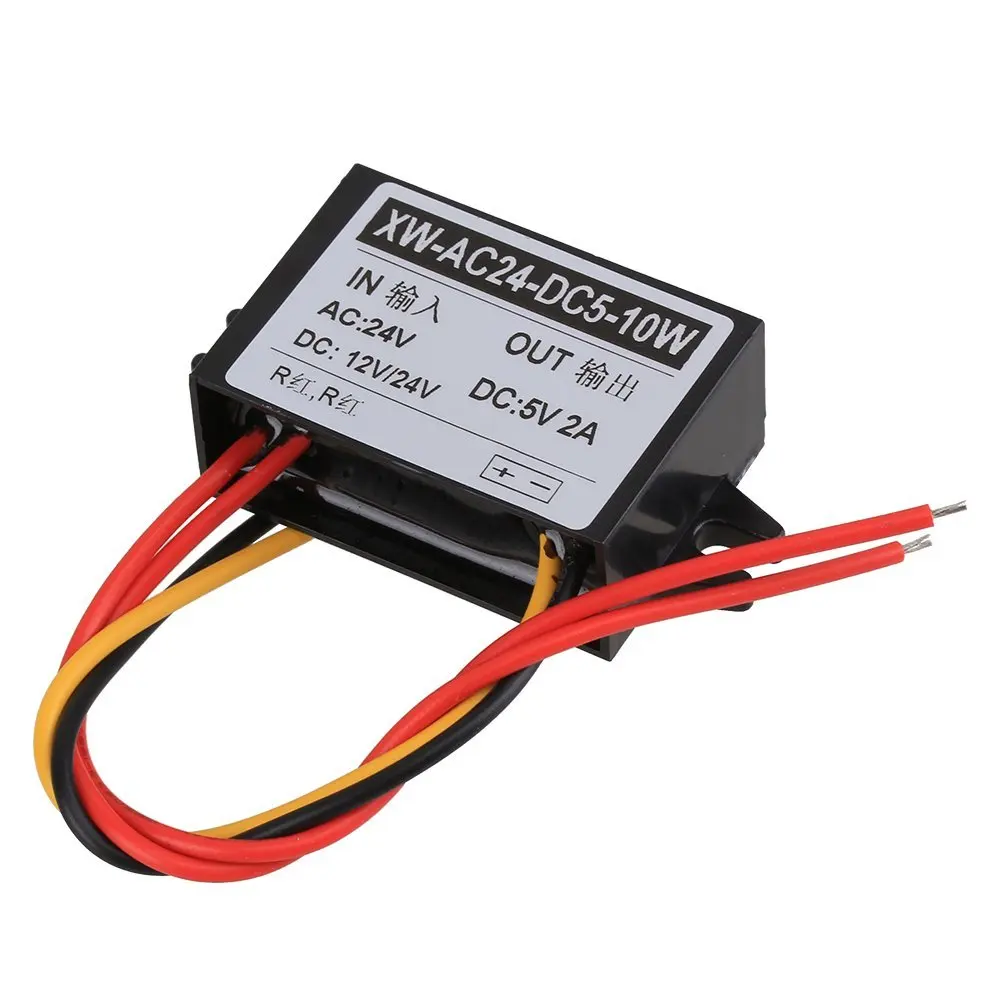 AC 24V в DC 5V 2A 10W Автомобильный источник питания понижающий преобразователь