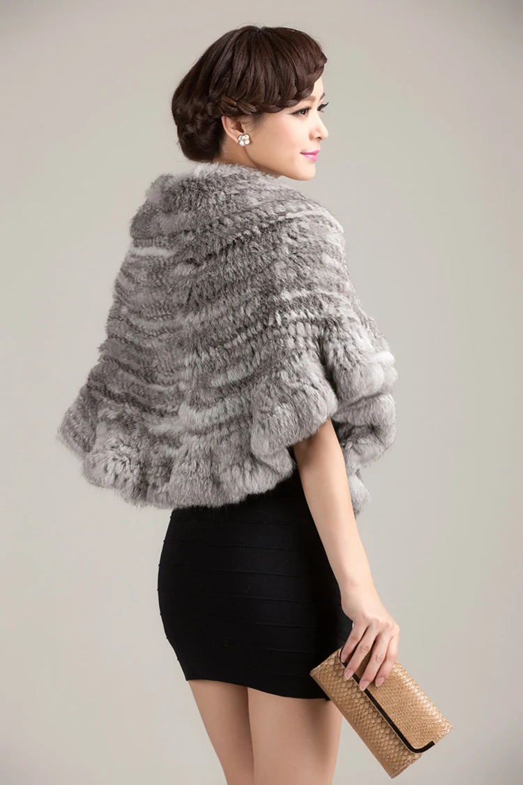 Бесплатная доставка * Лидер продаж 100% Шаль из натурального кроличьего меха