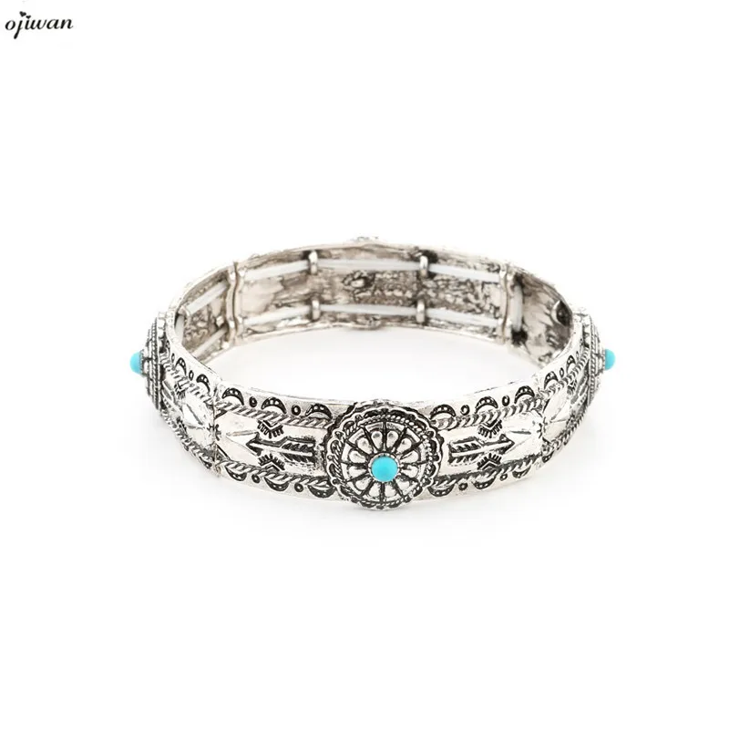 Ethnic Cuff Bangle Womens Bracelet Deco Stones Vintage Boho Bohemian Tribal Jewelry 2019 | Украшения и аксессуары