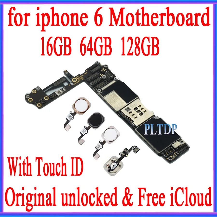 Оригинальная разблокированная материнская плата для iphone 6 с сенсорным