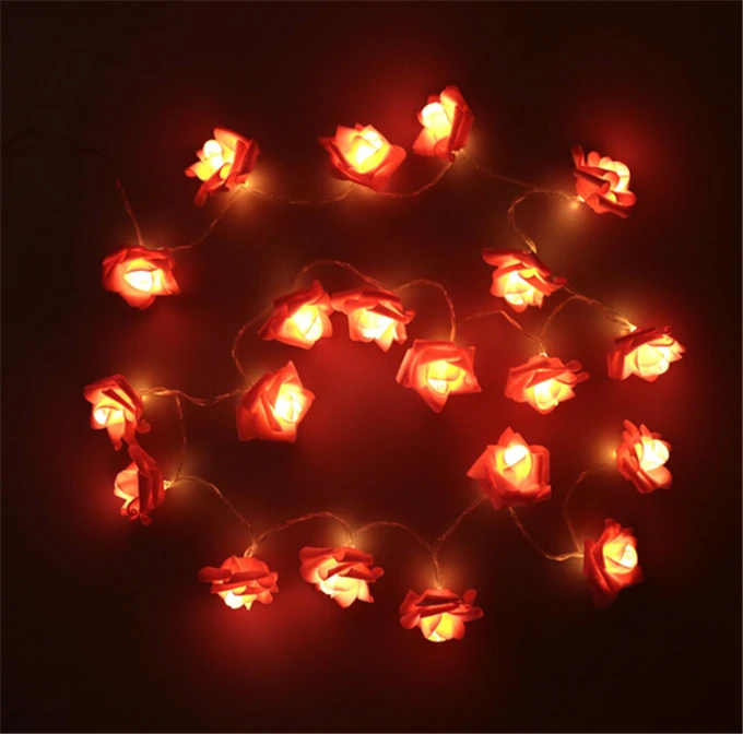 2 м 20 LED новинка цветок Роза гирлянда сказочные огни вечеринка Свадьба домашний
