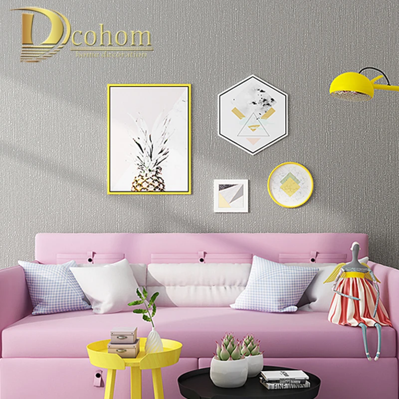 Одноцветные современные текстурированные простые обои для стен спальни бежевый