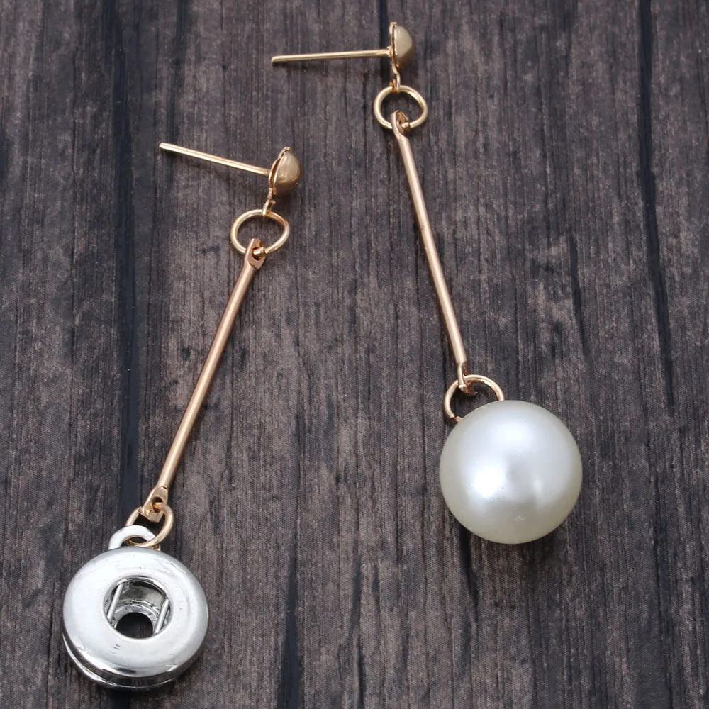 Женские асимметричные серьги гвоздики с имитацией жемчуга 12 мм|Серьги-подвески| |