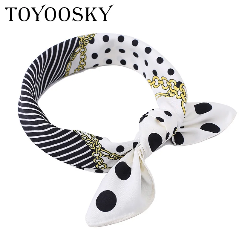 Toyoosky 2017 сезон: весна–лето горошек шарф Женщины саржевого шелковый квадратных