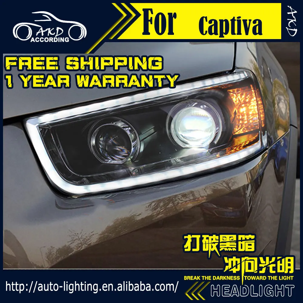AKD автомобильный Стайлинг Головной фонарь для Chevrolet Captiva фары для автомобиля Captiva светодиодный фары DRL H7 D2H Hid вариант Ангел глаз би ксенон луч