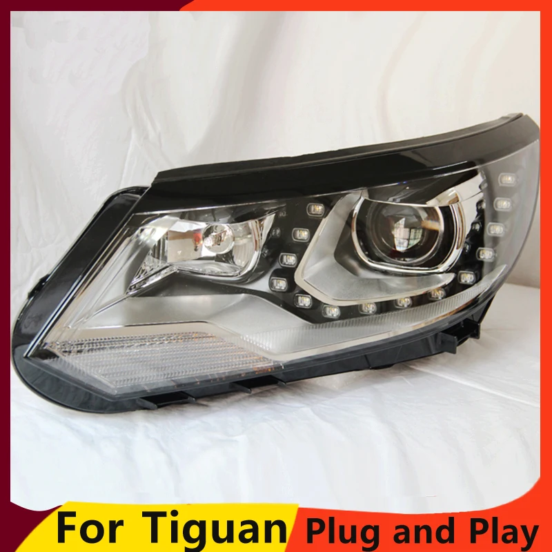 

KOWELL Car Styling for VW Tiguan Headlights 2013 New Tiguan LED Headlight LED DRL Bi Xenon Lens Headlight High Low Beam Parking