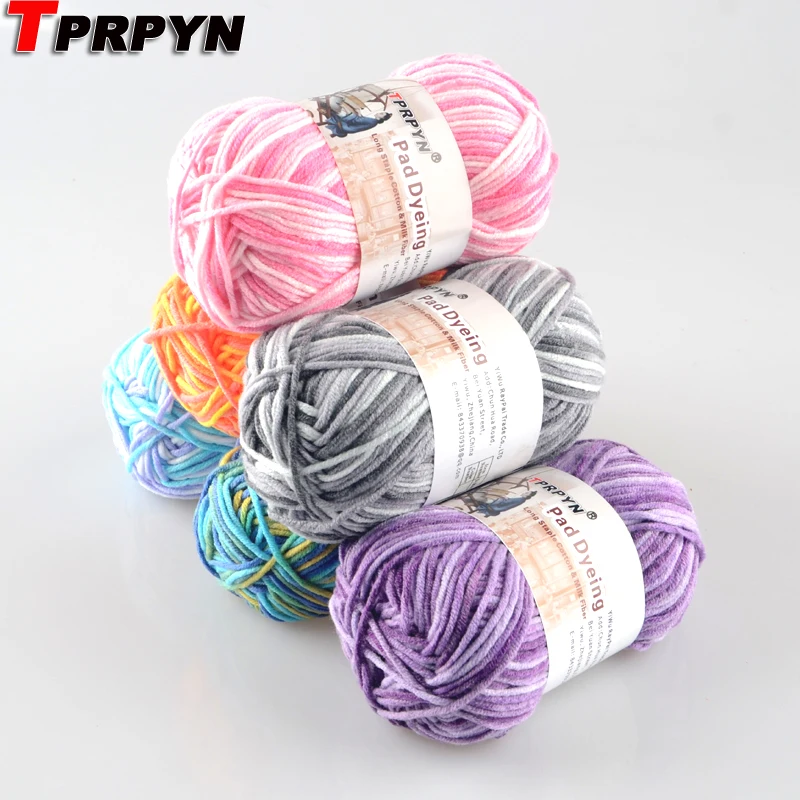 TPRPYN 1 шт. = 50 г 95 м молочная хлопчатобумажная пряжа для вязания вязальная шерстяная