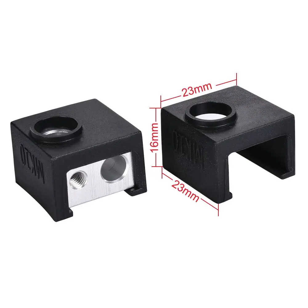 

1/2PCS MK10 Silicone Sock Fit MK10 Aluminum Block Reprap J-head Hotend Extruder Heated Blcok Heater Block Cover 3D Printer Parts