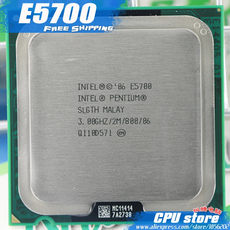 Двухъядерный процессор Intel Pentium E5700 cpu (3 0 ГГц/2 м/800 ГГц) Socket 775 Бесплатная
