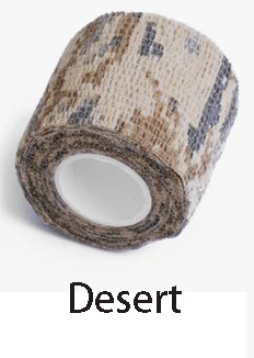 DESERT Тактическая 1 рулон Мужская армейская клейкая Камуфляжная Лента стелс обертывание наружная охотничья крышка прицела ружья - Цвет: DESERT
