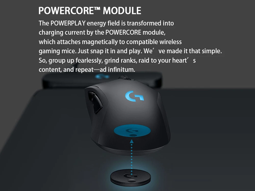Оригинальная POWERPLAY Беспроводная зарядная система беспроводной зарядный коврик для мыши для G703 G903 All ing коврик для мыши для геймера
