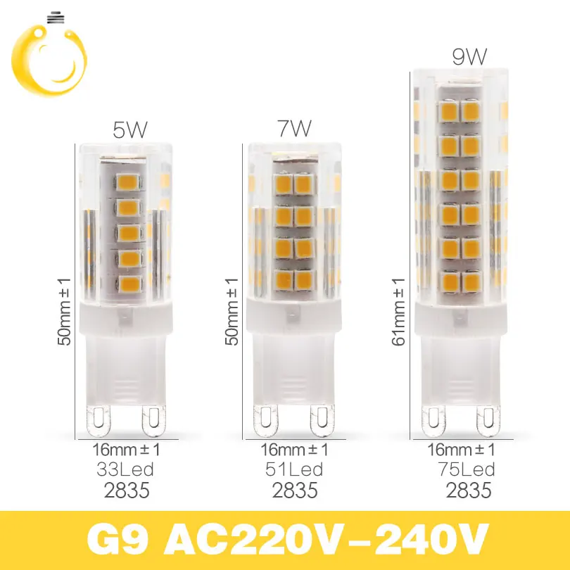 1 шт. мини G9 Светодиодные лампы 220 В SMD2835 3014 силиконовые тела прожектор G4