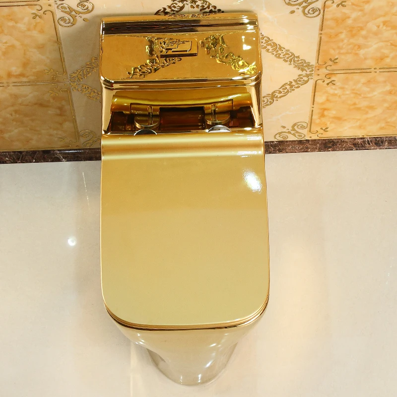 値段 305ミリメートルピット間隔ゴールド潜水艦タイプトイレ水ゴールドトイレ浴室ワンピースセラミックclosestoolスパイラルサイフォンニオイガメ