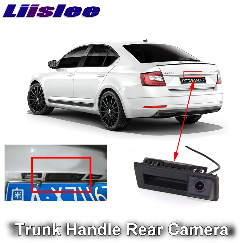 LiisLee для SKODA Octavia MK3 A7 2016 2017 2018 2019 Автомобильная камера заднего вида парковки