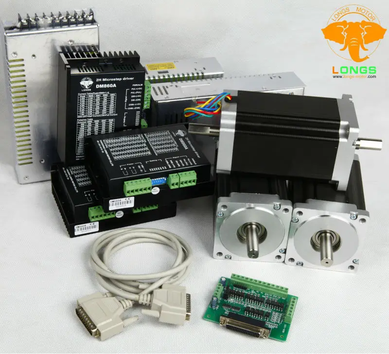 Комплект контроллера ЧПУ с 3 Осями шаговый двигатель Nema34 1232ozin 34HS1456B двойной вал а