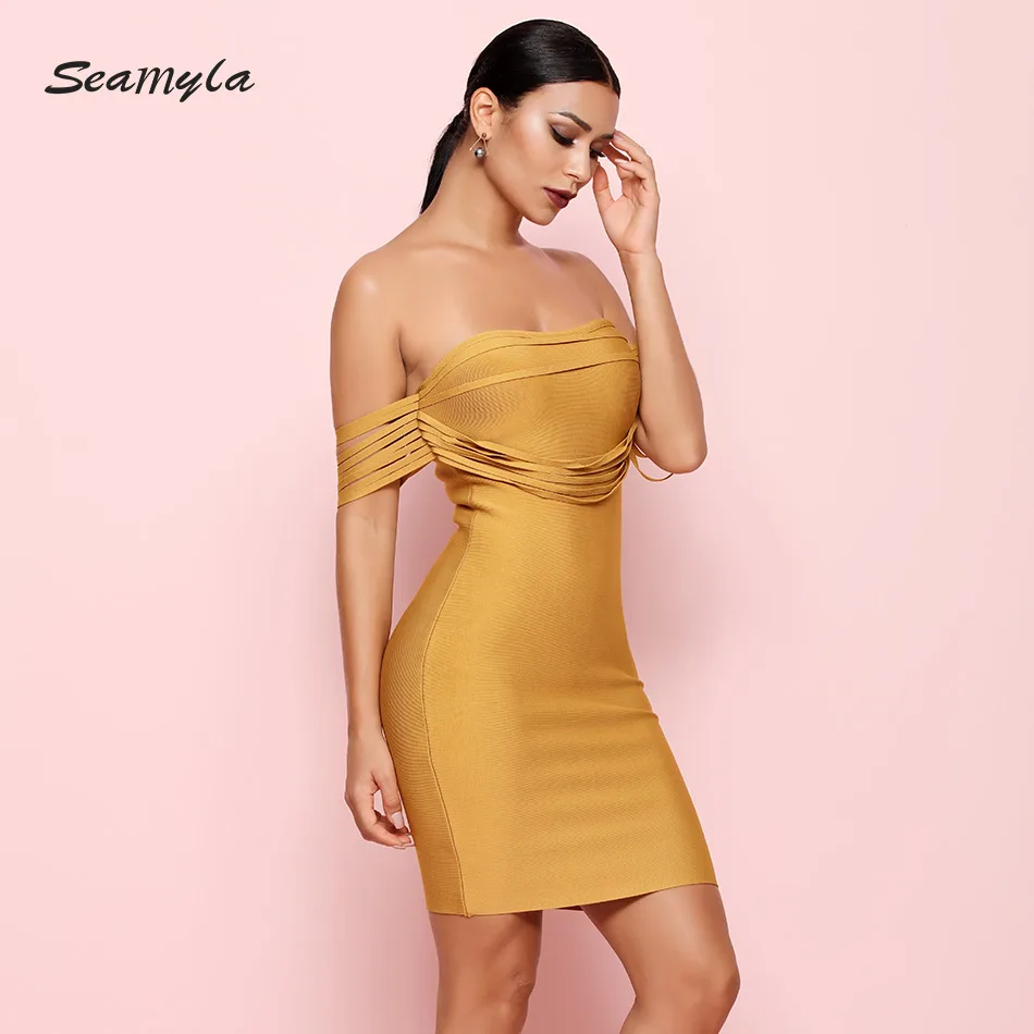 Seamyla летнее Бандажное платье Vestidos 2019 Соблазнительные элитные выходные платья
