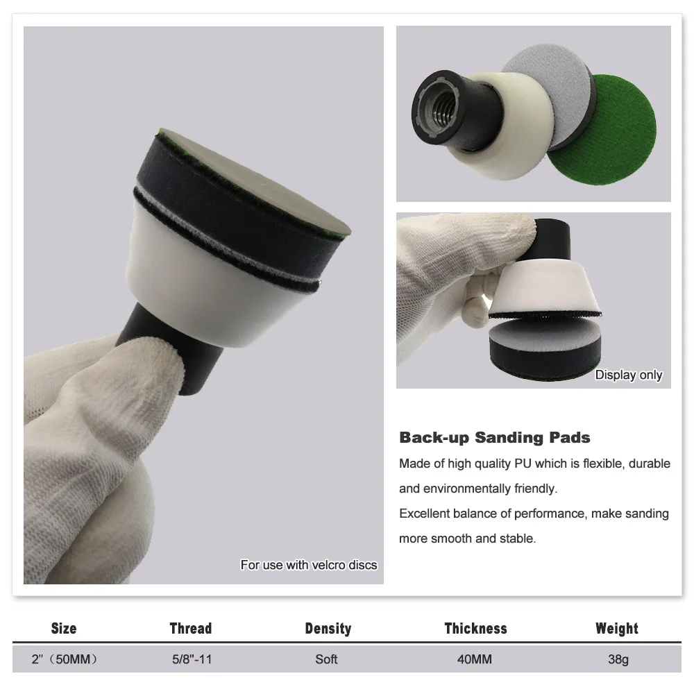 2&quot 50mm 5/8&quot-11 Thread Hook and Loop Sanding Pad for Polishing Grinding | Инструменты