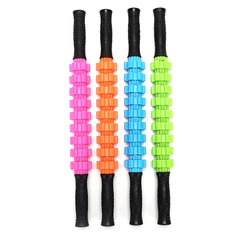 

4 Color 52x5cm Muscle Roller Stick 9 Spiky Ponit Massage Roller Stick Leg Back Relax Foam Roller Muscle Therapy Relieve