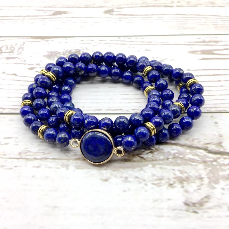 Натуральные браслеты с бусинами из камня Mala браслет эластичное ожерелье Для Йоги