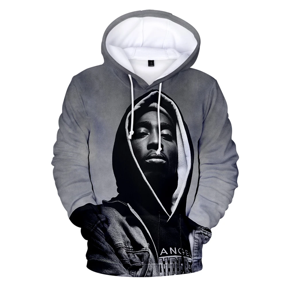 Новое поступление толстовки с 3D принтом 2PAC для мужчин и женщин Коллекция осень