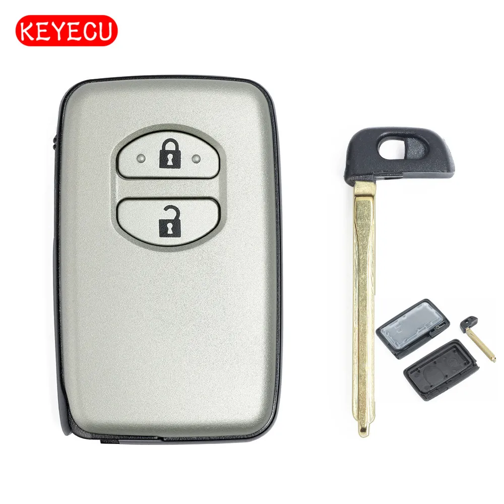 Keyecu умный дистанционный чехол для ключей Fob 2 кнопки Toyota Avalon Camry Highlander RAV4 2007 2011|buttons