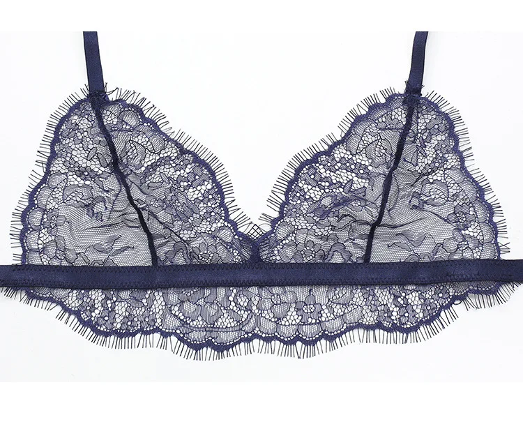 Летний полый сексуальный кружевной комплект нижнего белья ультра тонкий женский