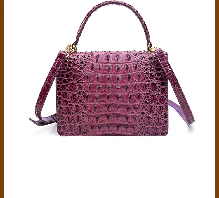 

High-grade 2019 New Women Aligator Messenger Crossbody Genuine Leather Bags Noble Flap Shoulder Handbag Lady Green Crocodile B